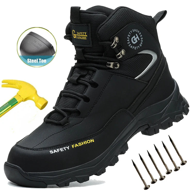 Men’s Waterproof Steel Toe Work Boots