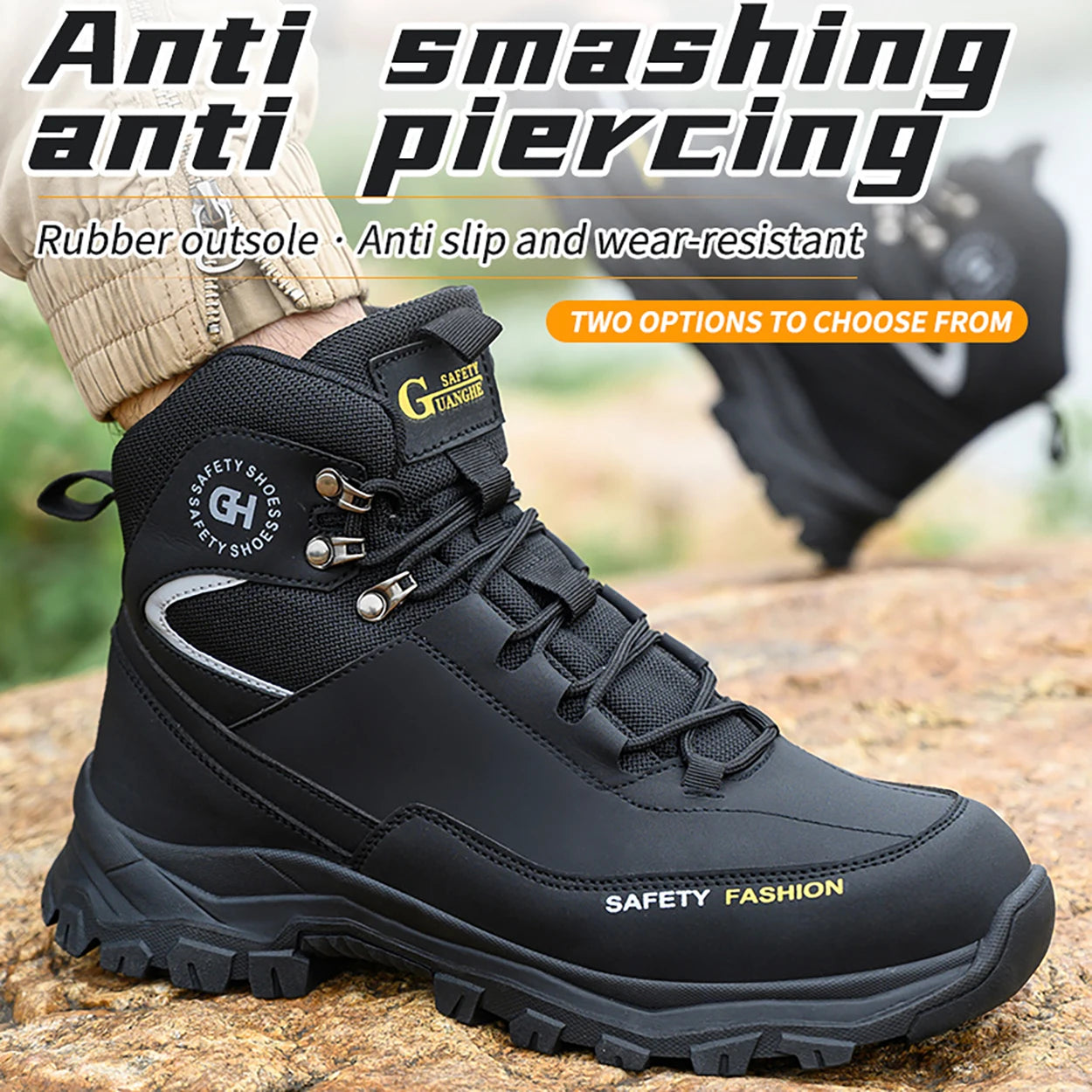Men’s Waterproof Steel Toe Work Boots