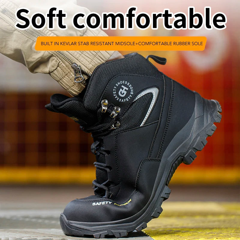 Men’s Waterproof Steel Toe Work Boots