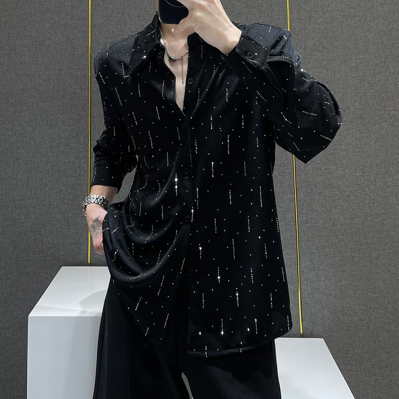 Simple Silver Shining Shirt
