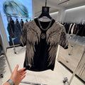 Fashion Crystal-Waterfall Angel Wings T-Shirts