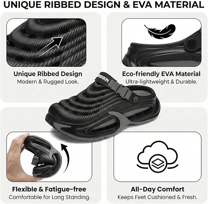 Beach Closed Toe Non-slip Thick Bottom Slip-on Slippers