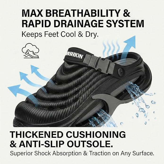 Beach Closed Toe Non-slip Thick Bottom Slip-on Slippers