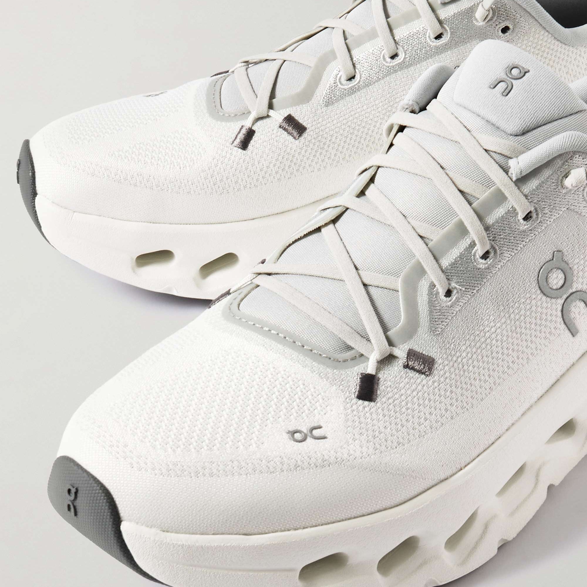 Rubber Trimmed Mesh Slip-On Sneakers